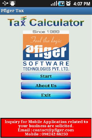 Pfiger Tax Calculator