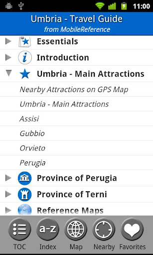 Umbria Italy - Guide Map