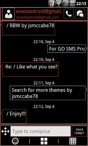 RBW GO SMS Pro Theme