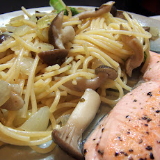 Grilled Salmon and Spaghetti