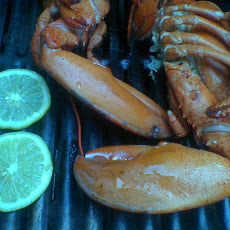 Warm Grilled Lobster Salad with lemon thyme butter