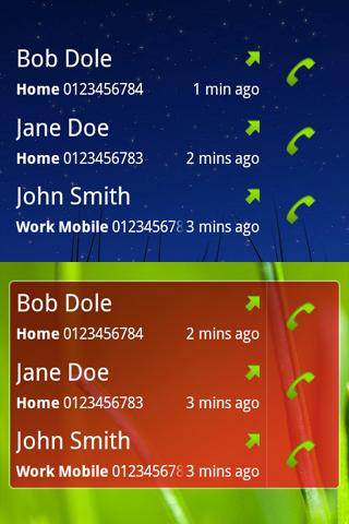 Call + SMS Log Widget