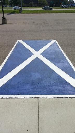 Scottish Flag Sidewalk Art