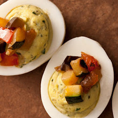 Pistou Deviled Eggs with Ratatouille Recipe
