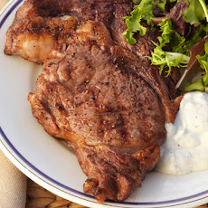 Rib-Eye Steaks With Stilton Sauce
