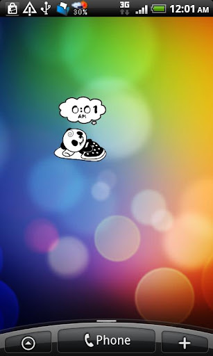 Panda Talks clock widget _LWP