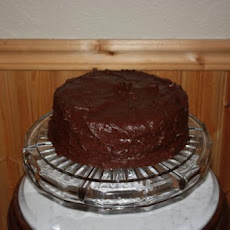 One-Bowl Double Chocolate Triple Layer Cake With Berries