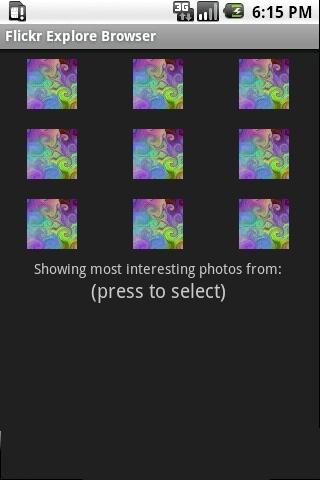 Flickr Explore Browser