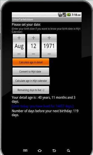 Detailed Age and Hijri Date