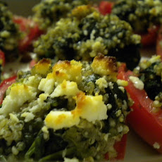 Tomatoes Stuffed with Quinoa, Spinach and Feta
