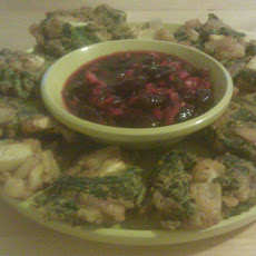 Vegetable Pakoras with Cherry Chutney