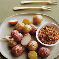 Roasted Baby Potatoes with Romesco Sauce