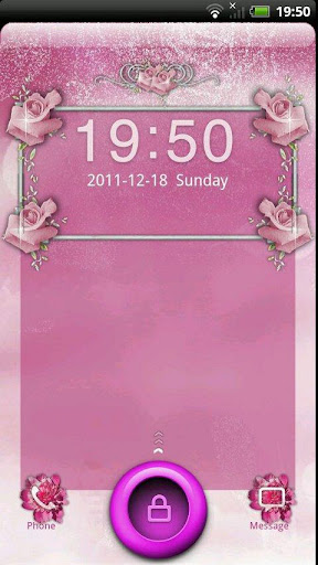 GO Locker Pink Roses Theme