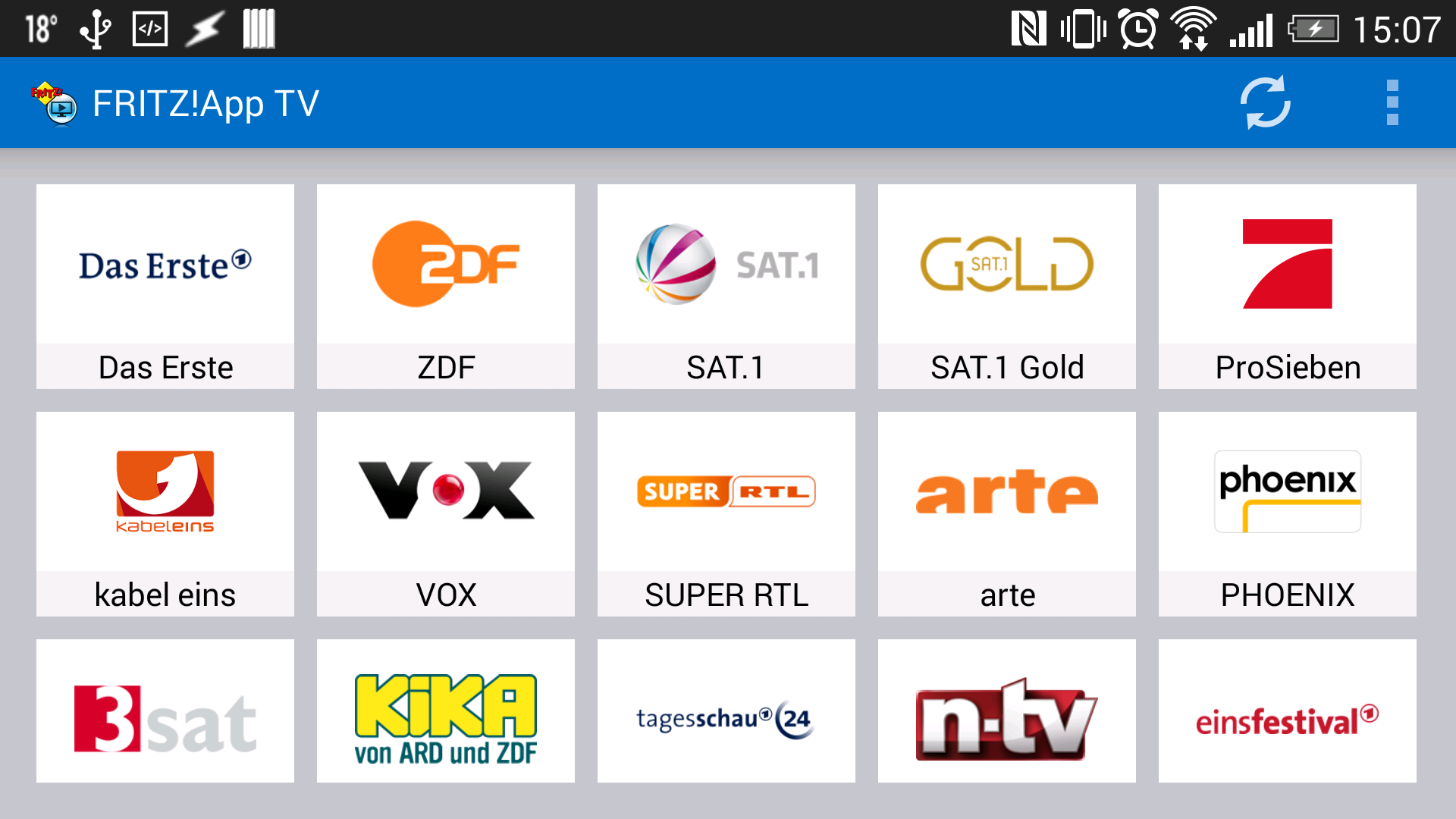 Android application FRITZ!App TV screenshort