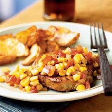 Smoked Paprika Pork Chops with Bell Pepper and Corn Relish
