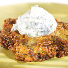 Zucchini Fritters with Yogurt-Dill Sauce