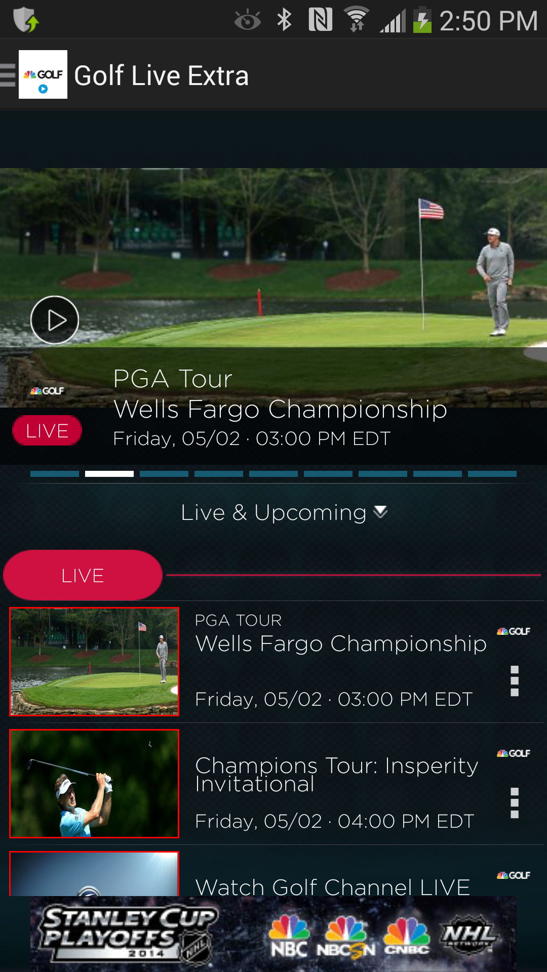 Android application Golf Live Extra screenshort