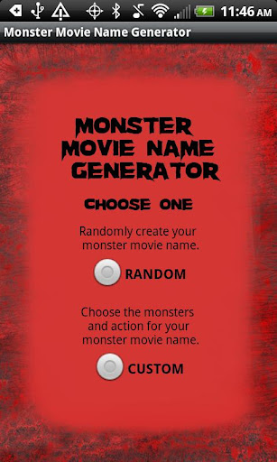 Monster Movie Name Generator