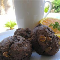 Fudgey Peanut Butter Chip Muffins