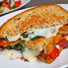 Marinated Roasted Red Pepper Grilled Cheese Sandwich