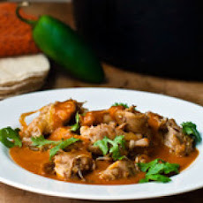 Chicken with Tomatillo and Red Chile Sauce