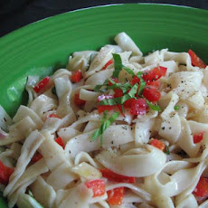 Creamy Chevre and Basil Pasta