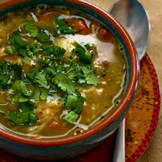 Leftover Turkey (or Ground Turkey) and Pinto Bean White Chili with Lime and Cilantro