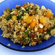 Cous Cous with Garbanzo Beans, Prunes and Almonds