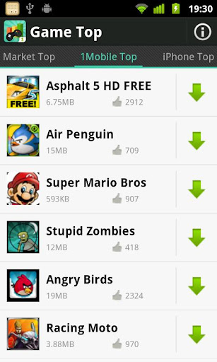 1mobile-game-top for android screenshot