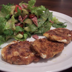 Fried Mozzarella With Salami & Portabella Salad (30 Min Meal
