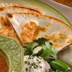 Refried Bean-and-Corn Quesadillas