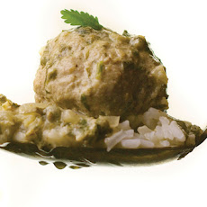Lamb Meatballs in Green Curry Sauce