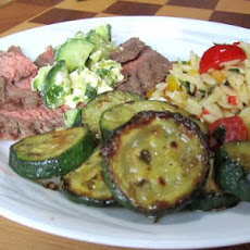 Seasoned Zucchini in a Skillet