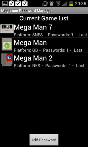 Mega Man Password Manager