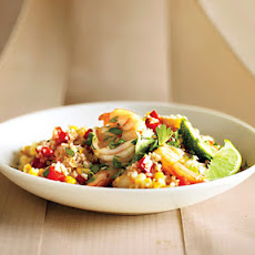 Bulgur Risotto with Corn and Shrimp