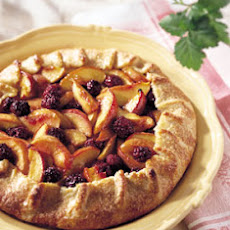 Rustic Nectarine and Blackberry Crostata with Cornmeal Crust