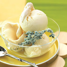 Honey and Thyme Ice Cream with Candied Thyme