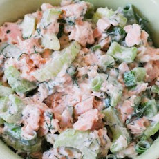 Leftover Salmon Salad Recipe with Yogurt and Dill