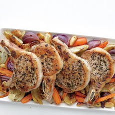 Pork Chops with Fennel and Carrots