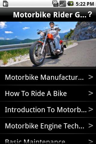 Motorbike Rider Guide