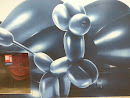 Blue Balloon Dog Mural