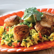 Cumin Scallops On Fiesta Rice