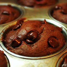Vegan Double Chocolate Strawberry Muffins