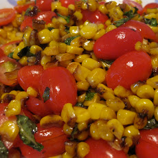 Quick Roasted Corn and Tomato Salad