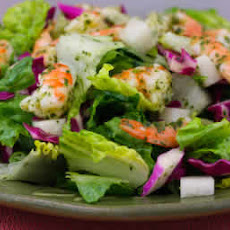 Chopped Salad with Shrimp, Cabbage, Jicama, and Cilantro-Lime Dressing