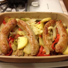 Jeannes's Baked Sausage With Peppers & Potatoes