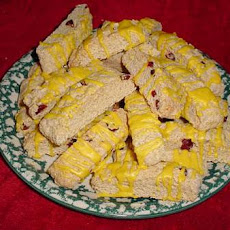 Lemon , Cranberry Biscotti With a Hint of Cardamom