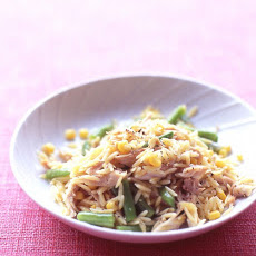 Orzo with Chicken, Corn, and Green Beans