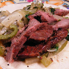 Flank Steak in Fajita Marinade