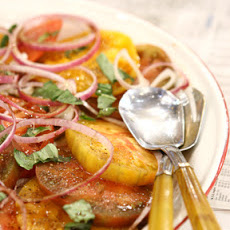 Tomato, Basil, and Red Onion Salad